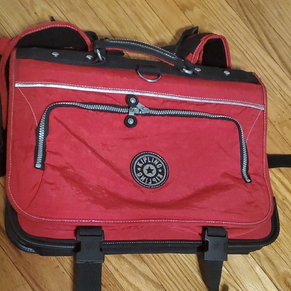 Rare Kipling Red Men's   Nylon Backpack Vintage